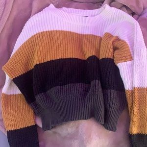 Striped Cropped Sweater